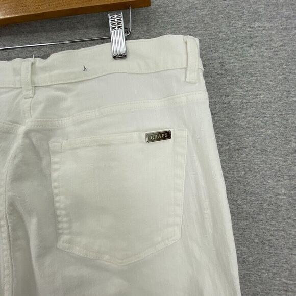 Chaps Jeans Womens 16 Plus White Capris 5 Pocket Style Casual Ladies Pants - Picture 4 of 12